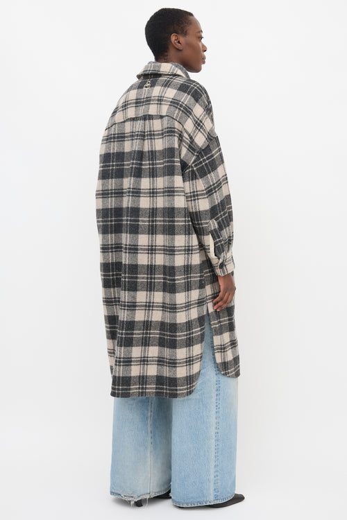 Isabel Marant Étoile Wool Fontia Plaid Coat