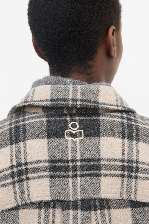 Isabel Marant Étoile Wool Fontia Plaid Coat