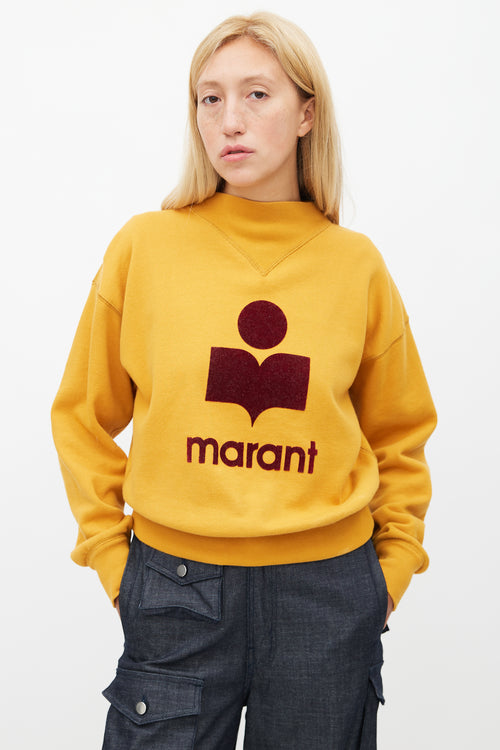 Isabel Marant Étoile Yellow & Red Logo Sweatshirt