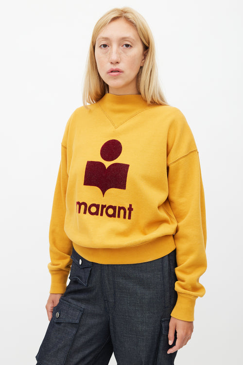 Isabel Marant Étoile Yellow & Red Logo Sweatshirt