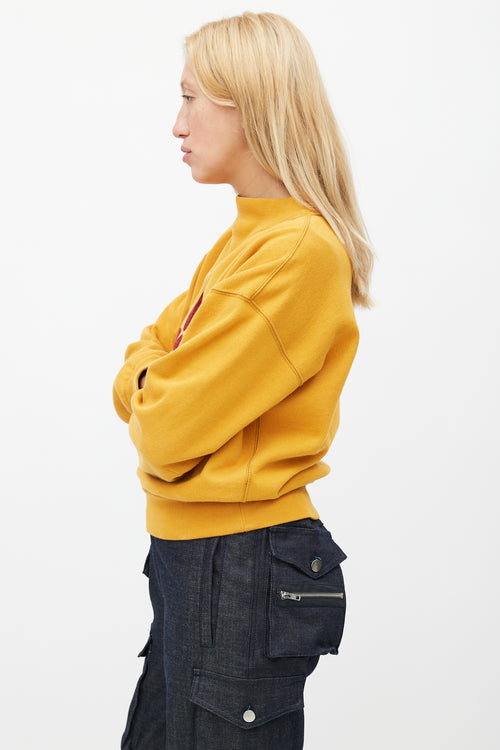 Isabel Marant Étoile Yellow & Red Logo Sweatshirt