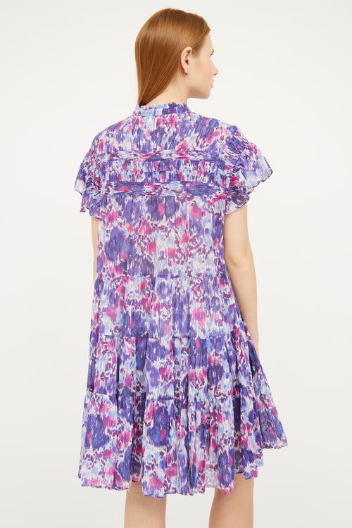 Isabel Marant Étoile Purple Pattern Short Dress