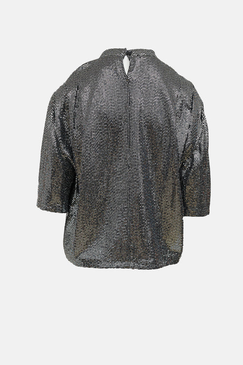 Isabel Marant Étoile Metallic Sequin Top