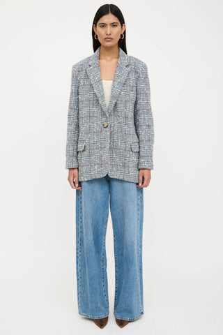 Plaid Tweed Blazer