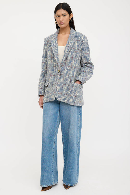 Plaid Tweed Blazer