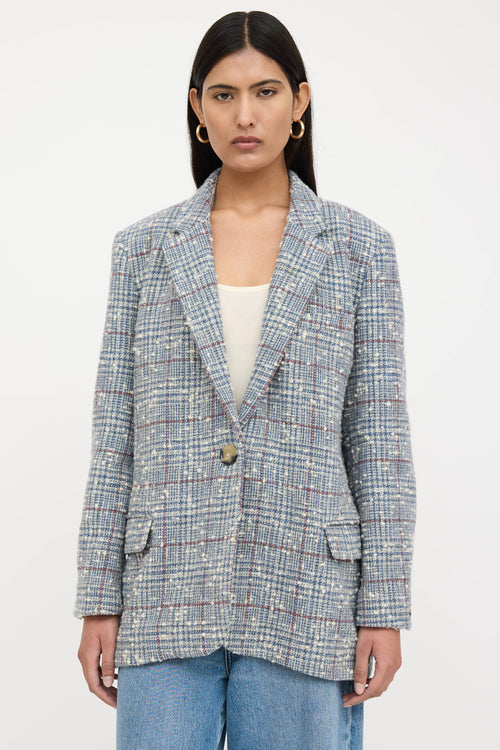 Plaid Tweed Blazer