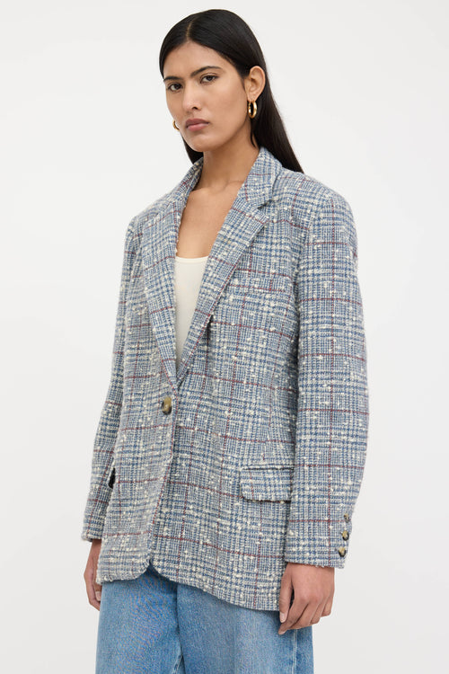 Plaid Tweed Blazer