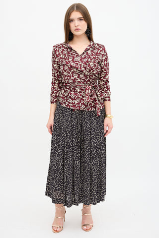 Isabel Marant Geometric Printed Wrap Blouse