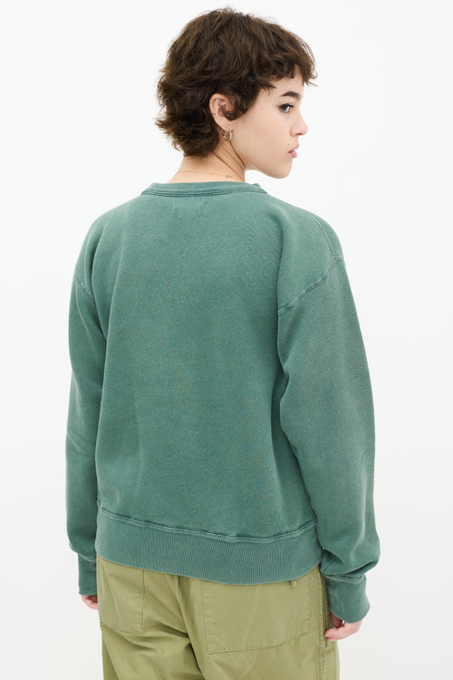 Isabel Marant Green & White Rebellion Sweatshirt