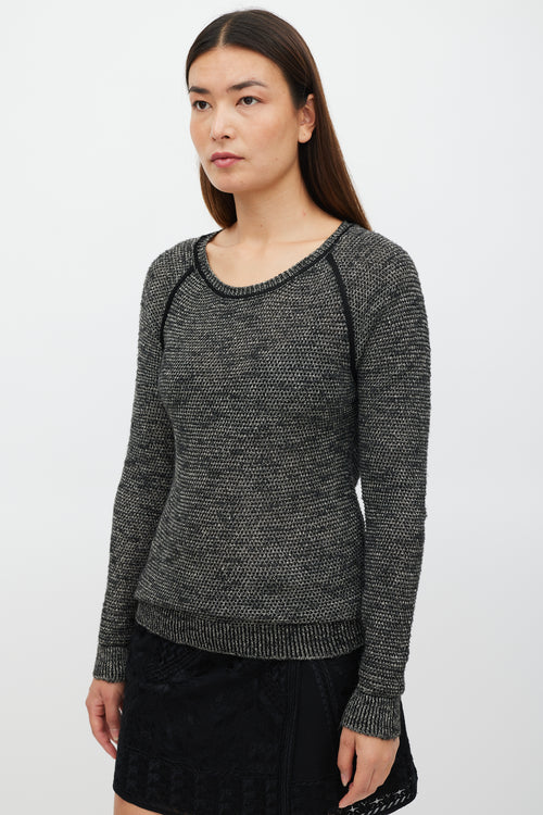Isabel Marant Grey & Black Knit Sweater