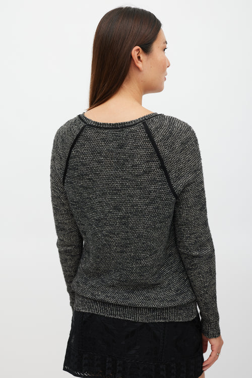 Isabel Marant Grey & Black Knit Sweater