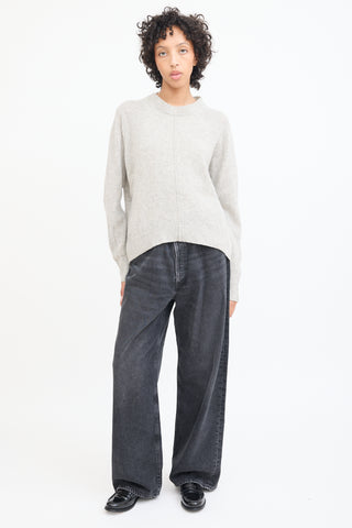 Isabel Marant Grey Knit Centre Seam Sweater