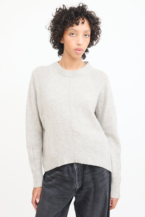 Isabel Marant Grey Knit Centre Seam Sweater