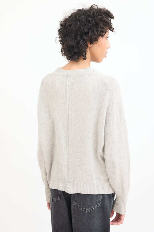 Isabel Marant Grey Knit Centre Seam Sweater