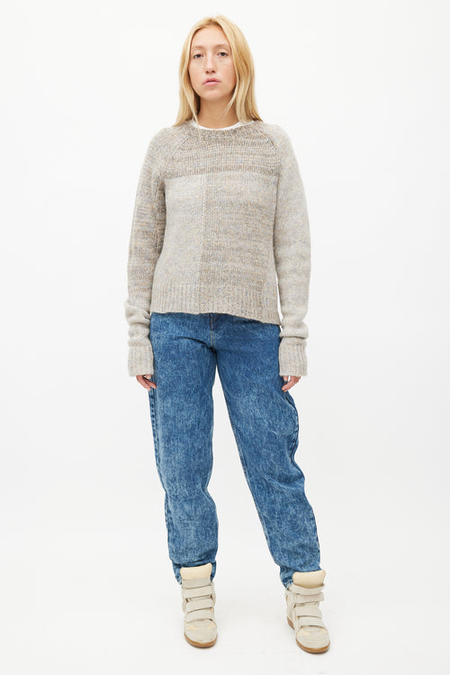 Isabel Marant Grey Mohair Knit Sweater