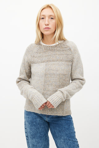 Isabel Marant Grey Mohair Knit Sweater