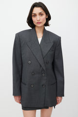 Isabel Marant Grey Wool Double Breasted Blazer