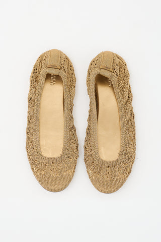Isabel Marant Knit Metallic Ballet Flat