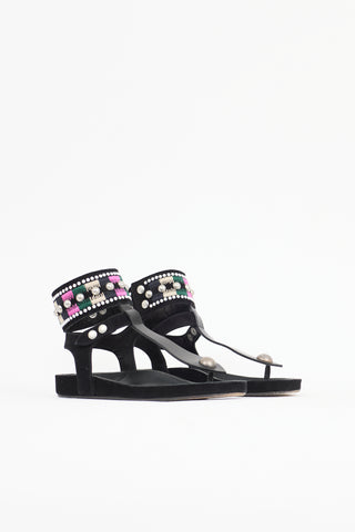 Isabel Marant Suede Embellished Sandal