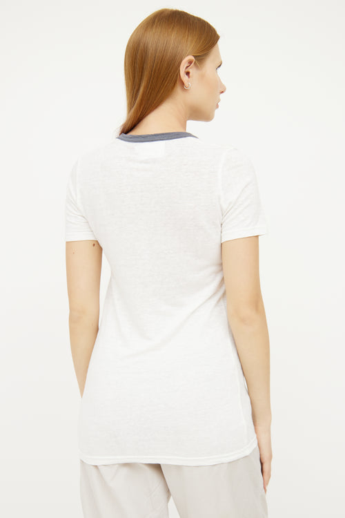 Isabel Marant Étoile White Linen Lima Print Tshirt