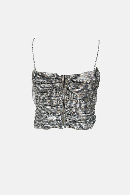 Isabel Marant Metallic Ruched Top