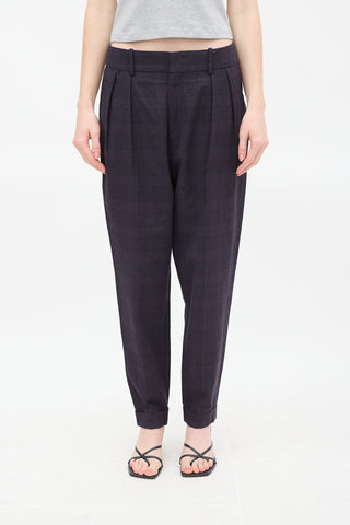 Isabel Marant Navy & Black Tweed Oceyo Trouser