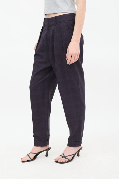 Isabel Marant Navy & Black Tweed Oceyo Trouser