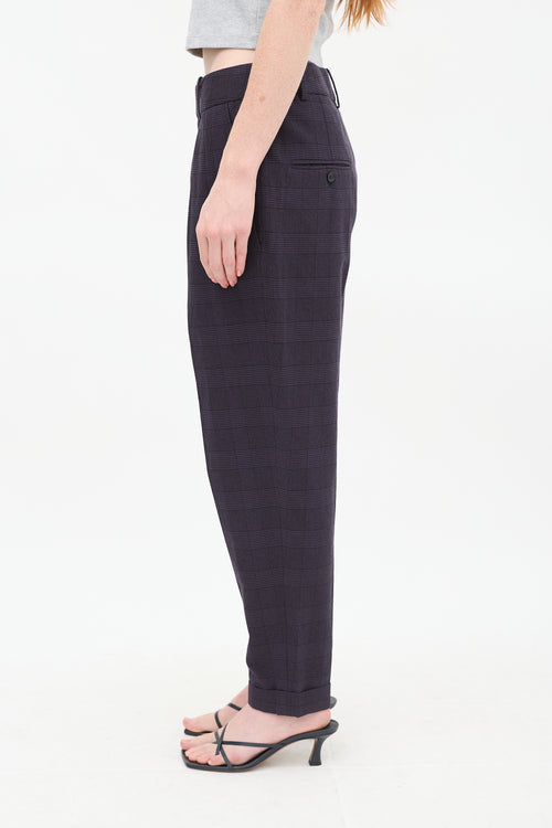 Isabel Marant Navy & Black Tweed Oceyo Trouser