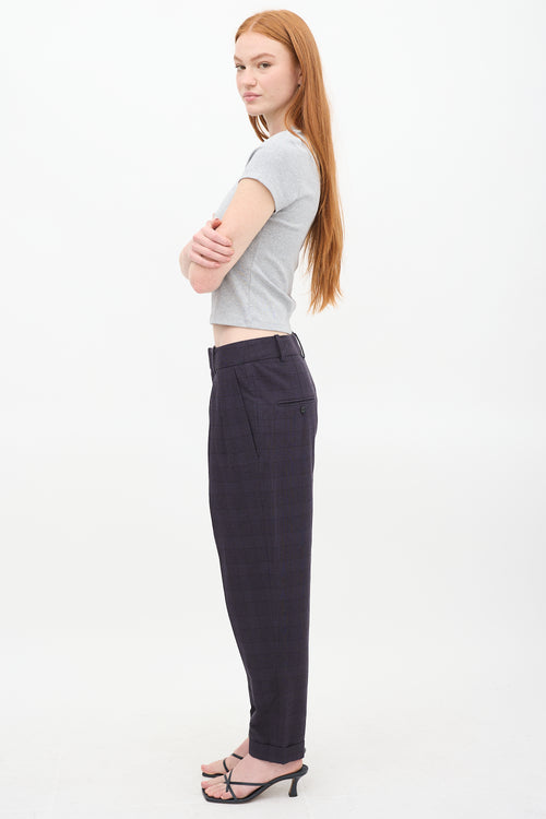 Isabel Marant Navy & Black Tweed Oceyo Trouser