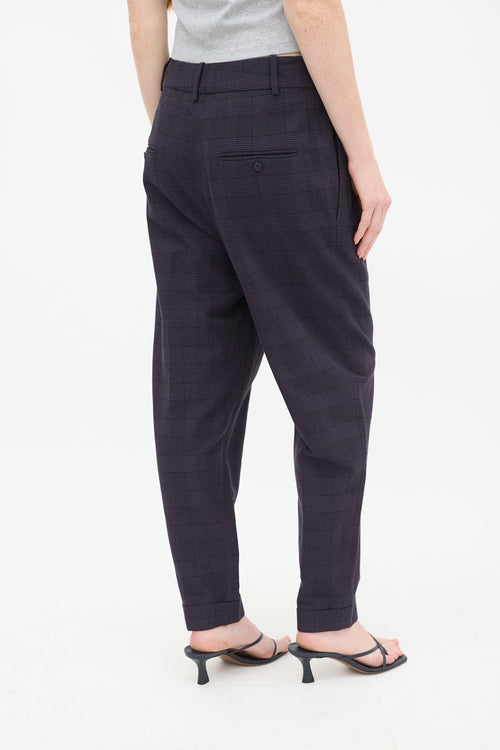 Isabel Marant Navy & Black Tweed Oceyo Trouser