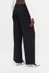 Isabel Marant Navy & Red Stripe Wide Leg Trouser
