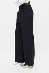 Isabel Marant Navy & Red Stripe Wide Leg Trouser