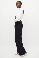 Isabel Marant Navy & Red Stripe Wide Leg Trouser