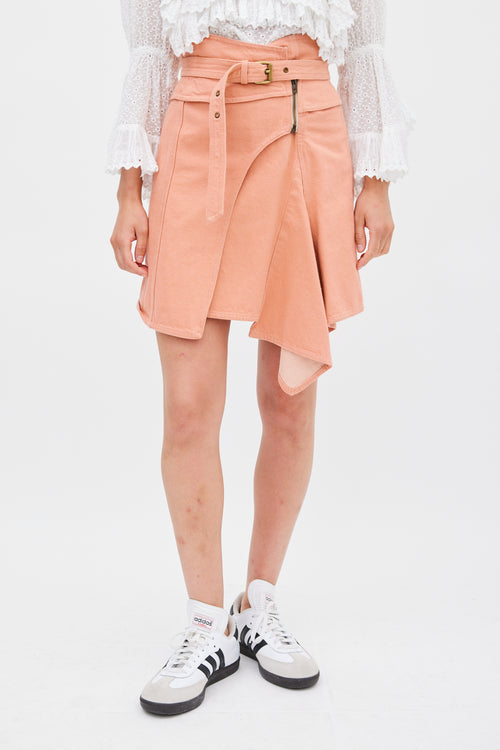 Isabel Marant Pink Cotton Panelled Wrap Skirt