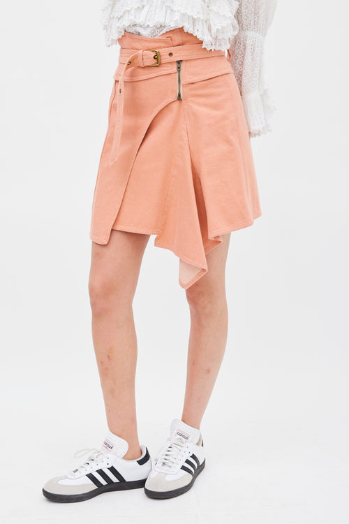 Isabel Marant Pink Cotton Panelled Wrap Skirt