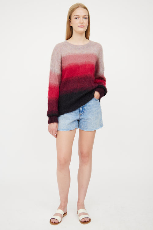 Isabel Marant Étoile Pink & Purple Mohair Drussell Sweater