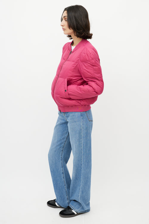 Isabel Marant Pink Puffer Zip Bomber Jacket