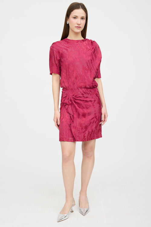Isabel Marant Satin Textured Midi Dress