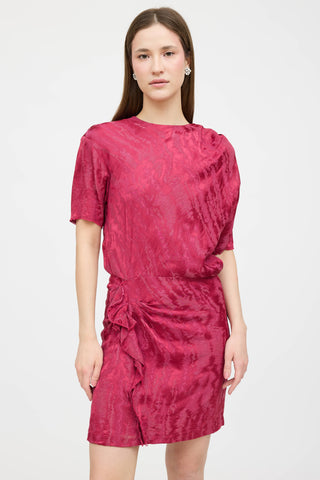 Isabel Marant Satin Textured Midi Dress
