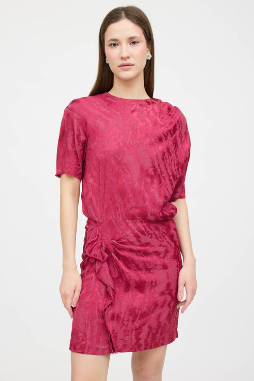 Isabel Marant Satin Textured Midi Dress