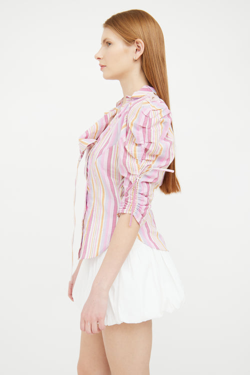 Isabel Marant Pink Therese Striped Top