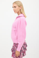 Isabel Marant Pink Wool Knit Cardigan