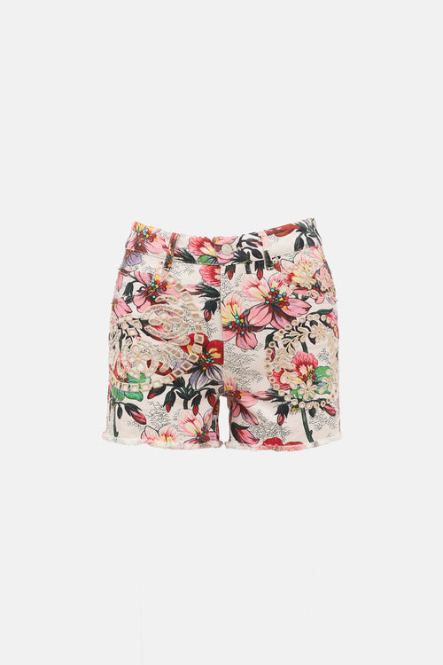 Isabel Marant Printed Denim Shorts