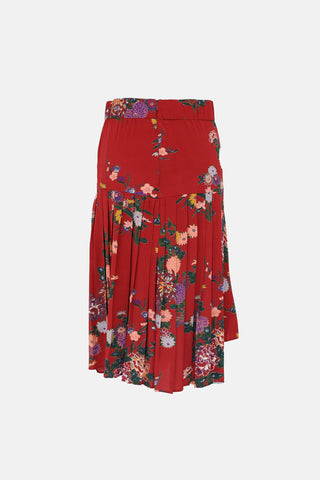 Isabel Marant Floral Pleated Skirt