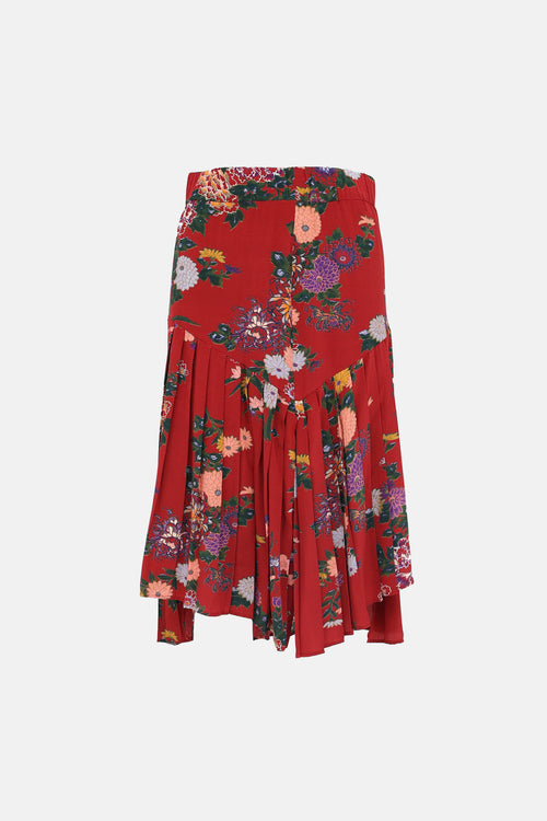 Isabel Marant Floral Pleated Skirt