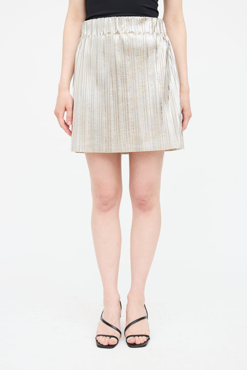 Isabel Marant Étoile Metallic Pleated Skirt