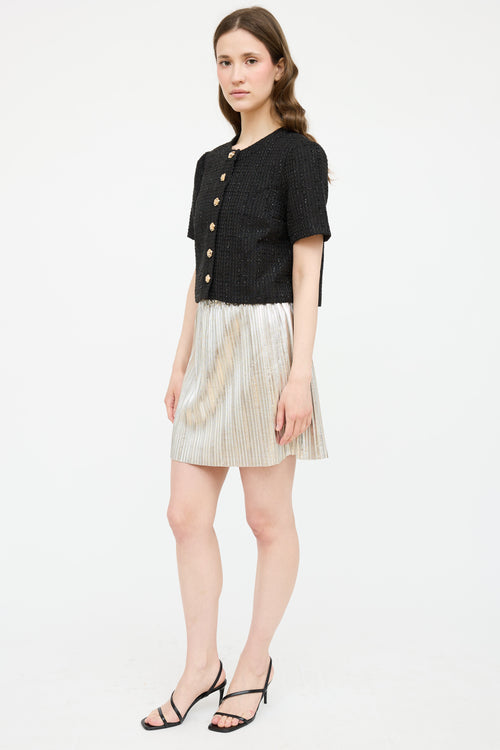 Isabel Marant Étoile Metallic Pleated Skirt