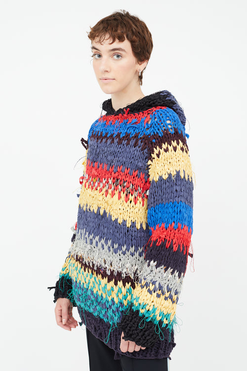 Isabel Marant Spring 2012 Multicolour Thick Knit Hoodie