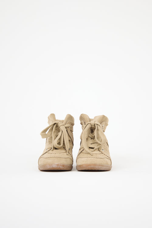 Isabel Marant Suede Bobby Wedge Sneaker