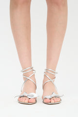Isabel Marant Textured Metallic Leather Aldine Heel